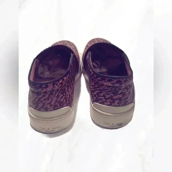 Rag and bone slip on stylish casual trendy leather animal print loafers shoes 9 - Picture 3 of 5